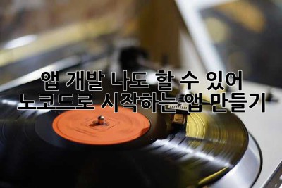 앱 개발? 나도 할 수 있어! 노코드로 시작하는 앱 만들기