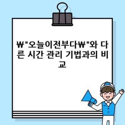 오늘이전부다 요약정보 우선 확인: 시간관리 전략 오늘이전부다 활용법 완벽 가이드