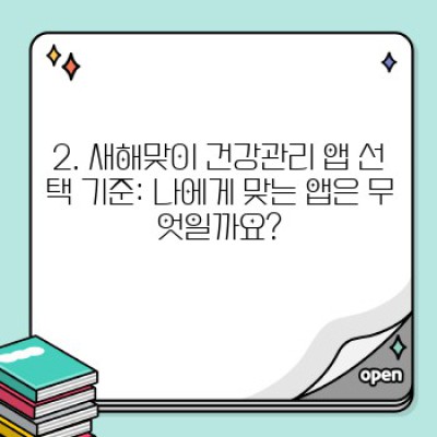 새해맞이 건강관리 앱 추천: 나에게 맞는 최고의 헬스케어 앱 찾기