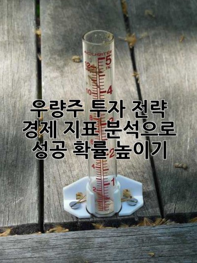 우량주 투자 전략: 경제 지표 분석으로 성공 확률 높이기