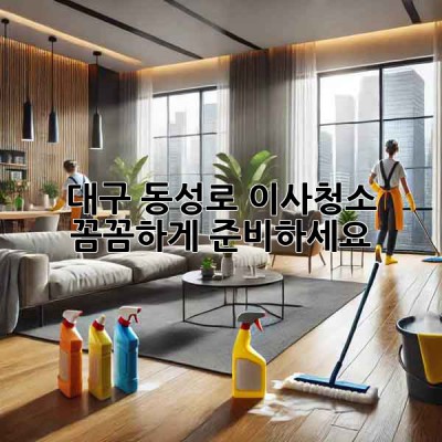 대구 동성로 이사청소: 꼼꼼하게 준비하세요! ✨