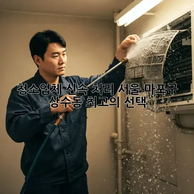 청소업체 신속 처리: 서울 마포구 상수동 최고의 선택