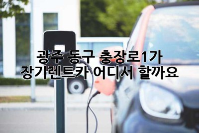 광주 동구 충장로1가 장기렌트카, 어디서 할까요?
