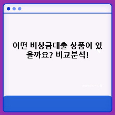 비상금대출 완벽 가이드: 장단점 비교, 신청방법, 주의사항까지!